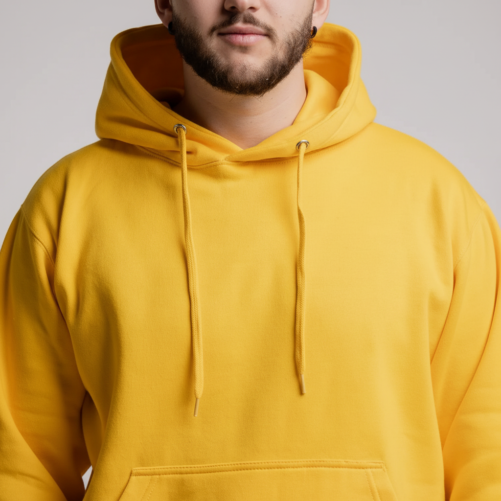 10 OZ Yellow Heavyweight Fleece Hoodie
