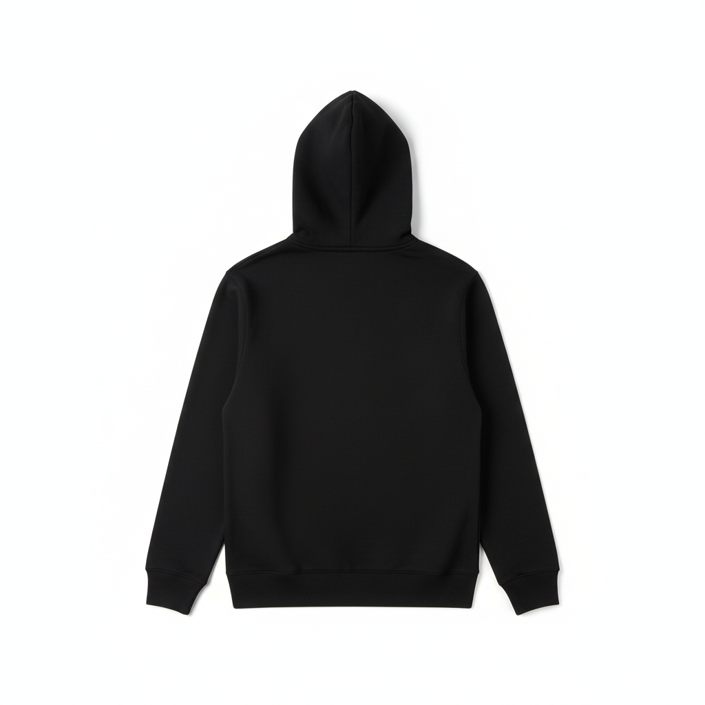 10 OZ Black Heavyweight Fleece Hoodie