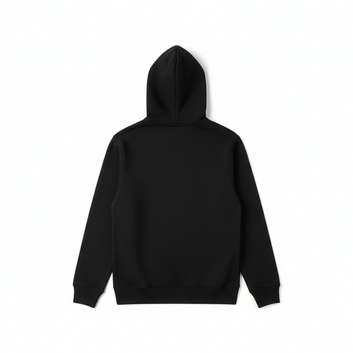 10 OZ Black Heavyweight Fleece Hoodie